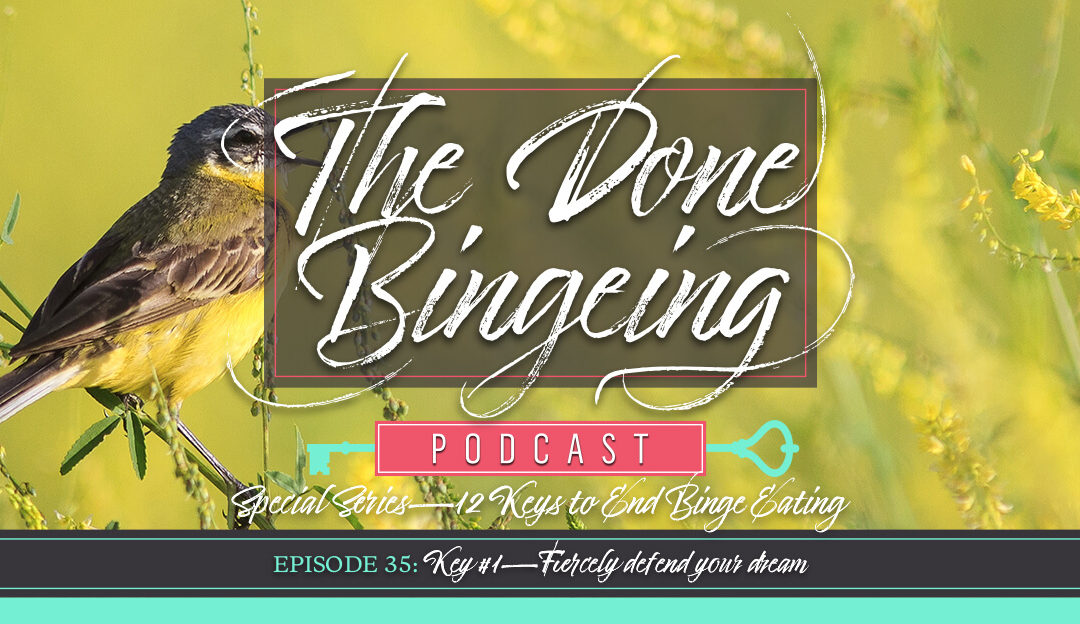 EP #35: Special series—12 keys to end binge eating, Key #1: Fiercely defend your dream